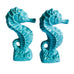 Seahorse Ceramic Ocean Nautical Teal Turquoise Salt and Pepper Shaker Set