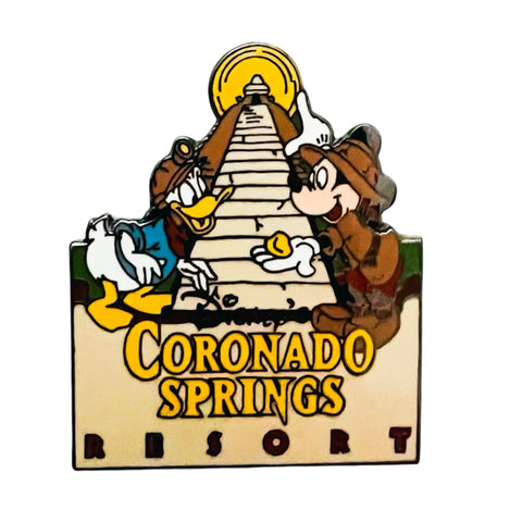 Disney World WDW Coronado Springs Resort Hotel Donald and Mickey Archeologist Pin