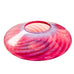 Fenton Cranberry Opalescent Spiral Optic Swirl Ruffle Glass Bowl