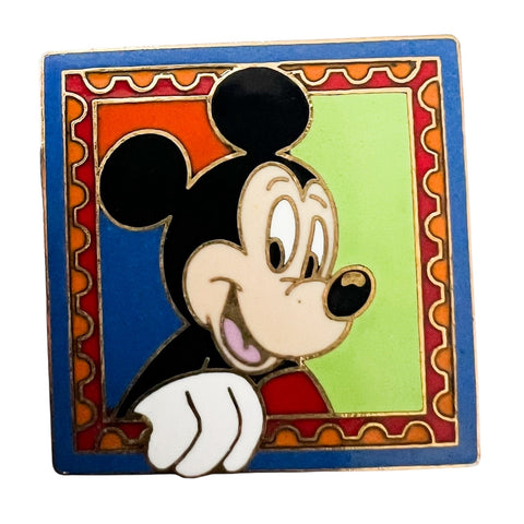 Disney Mickey Mouse Framed Stamp Square Pin