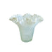 Vintage Fenton Hobnail Large White Milk Glass Ruffle Edge Vase