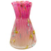 Harrach Peloton Splatter Ruffle Glass Vase