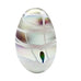 Vintage Heart Design Iridescent Matte Hand Blown Egg Paperweight