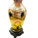 Vintage Durand Art Glass Heart Leaf Vine Table Lamp