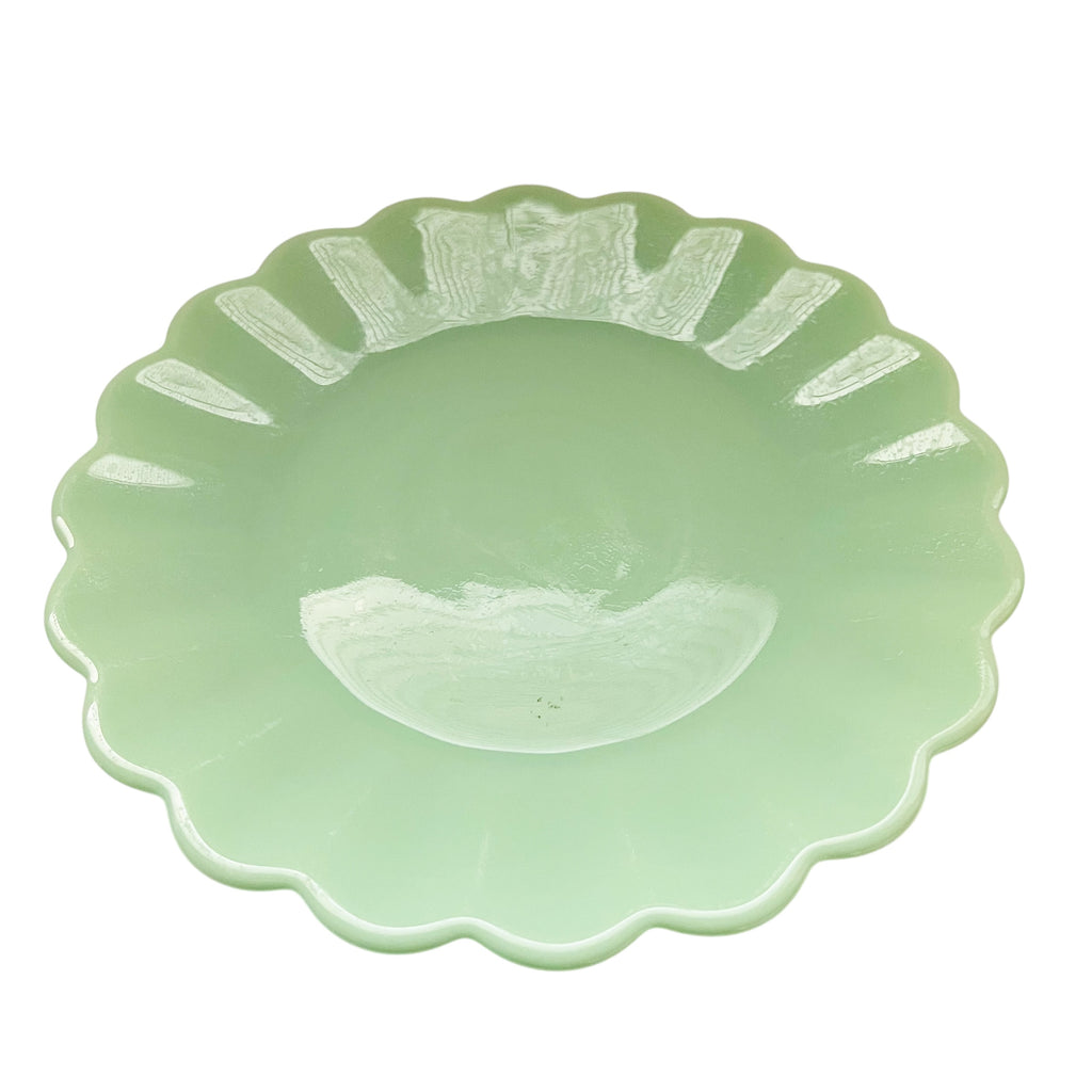 The Pioneer Woman Timeless Beauty Green Jadeite Scalloped Edge Dinner Plate