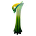 Modern Hand Blown Lily Art Glass Vase