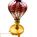 Vintage Art Deco Cranberry Glass Table Lamp