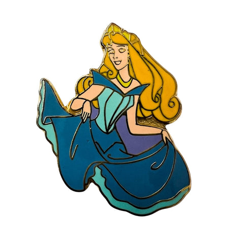 Walt Disney World 2000 Sleeping Beauty Princess Aurora  Blue Dress Error No Sleeve Pin