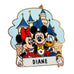 Disney Disneyland Custom Name “Diane" Mickey Minnie Donald Castle Pin