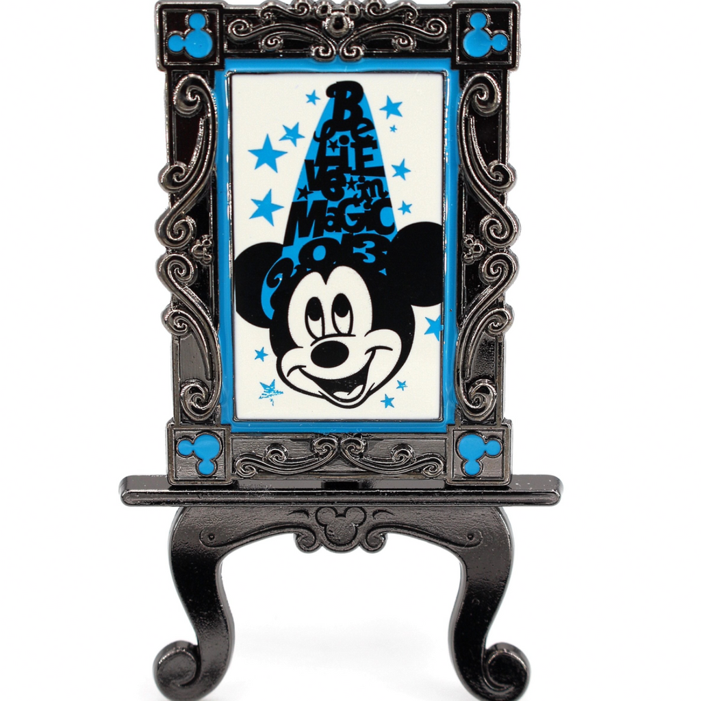 Disney Sorcerer Mickey Believe In Magic Poster Art Series Easel Frame LE Pin