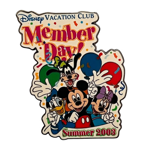 Disney DVC Member Day Summer 2003 Mickey Mouse Donald Goody Minnie LE Pin