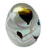 Vintage Heart Design Iridescent Matte Hand Blown Egg Paperweight