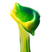 Modern Hand Blown Lily Art Glass Vase