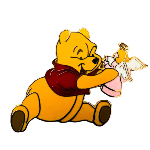 Disney Tokyo TDR Pooh Playing with Angel Doll Pin