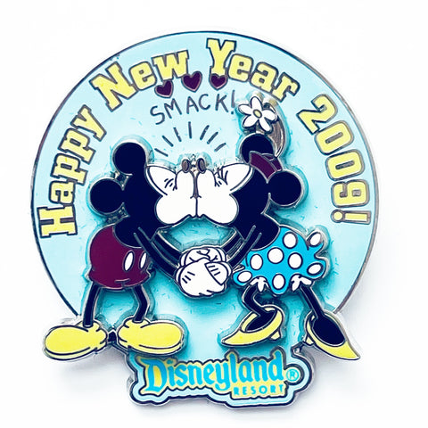 Disney Happy New Year 2009 Mickey And Minnie Mouse Holiday Kiss/Smack Limited Edition 1000 Pin