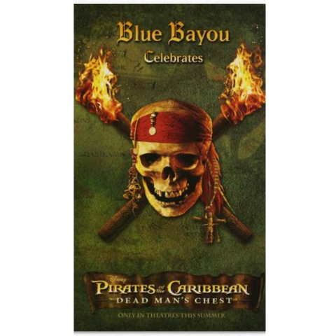 Disneyland BLUE BAYOU Menu Celebrates Pirates of The Caribbean Dead Man's Chest