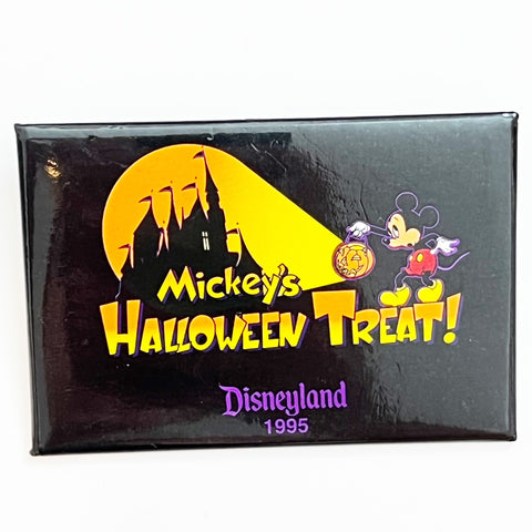 Vintage 1995 Disneyland Mickey’s Halloween Treat Mickey & Jack -O-Lantern Button