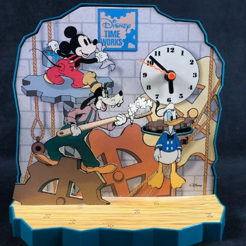 Disney Time Works Animated Action Vintage Clock