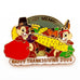 Disney Chip Dale Cast Exclusive Happy Thanksgiving 2009 Chipmunks LE Pin