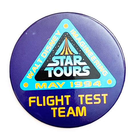 Vintage 1994 Star Wars Flight Test Team Pinback Button