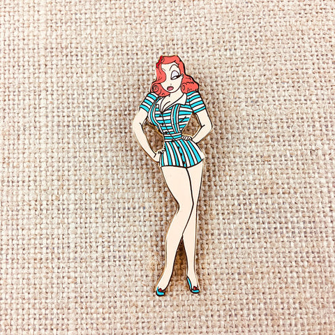 Jessica as Betty Grable Disney Pin LE 100 Disney Store RARE Hollywood Pin Trading Around The World