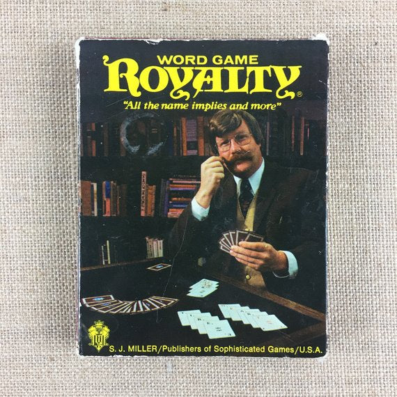Vintage Royalty Card Game Word Game Solitaire Card Game 