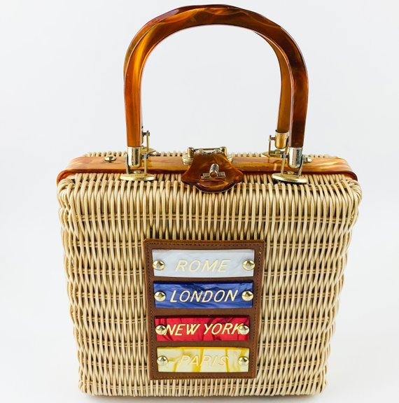 KORET white wicker handbag – Vintage Carwen
