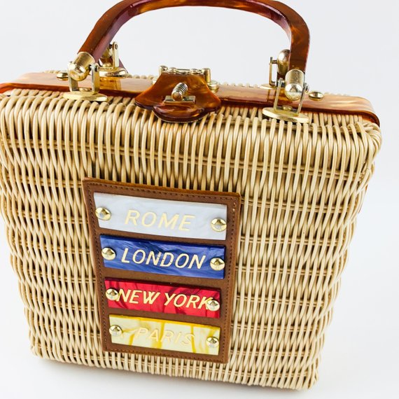 Wicker Novelty Handbag - 8 For Sale on 1stDibs | novelty wicker bag, white wicker  handbag, wicker house purse
