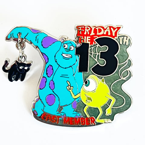 Disney Cast Exclusive Sulley & Mike Mondters Inc Friday The 13th Pin