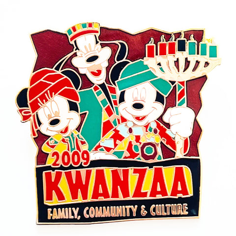 Disney Kwanzaa Minnie Goofy Mickey Limited Edition 500 Pin