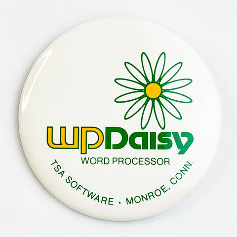 Vintage WP Daisy Word Processor Computer TSA Software Pin Back Button Pinback