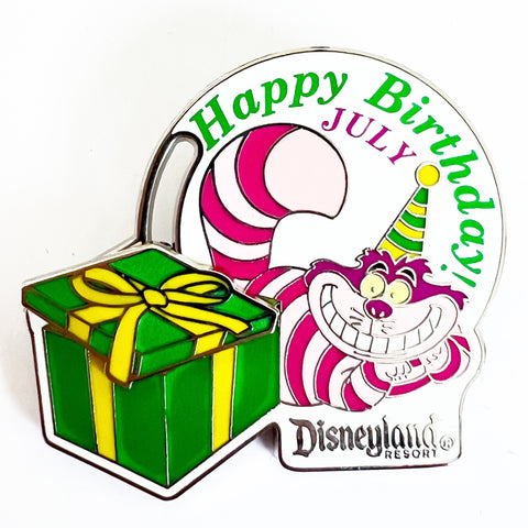 Disney Happy Birthday July Cheshire Cat Alice In Wonderland Slider LE 1000 Pin