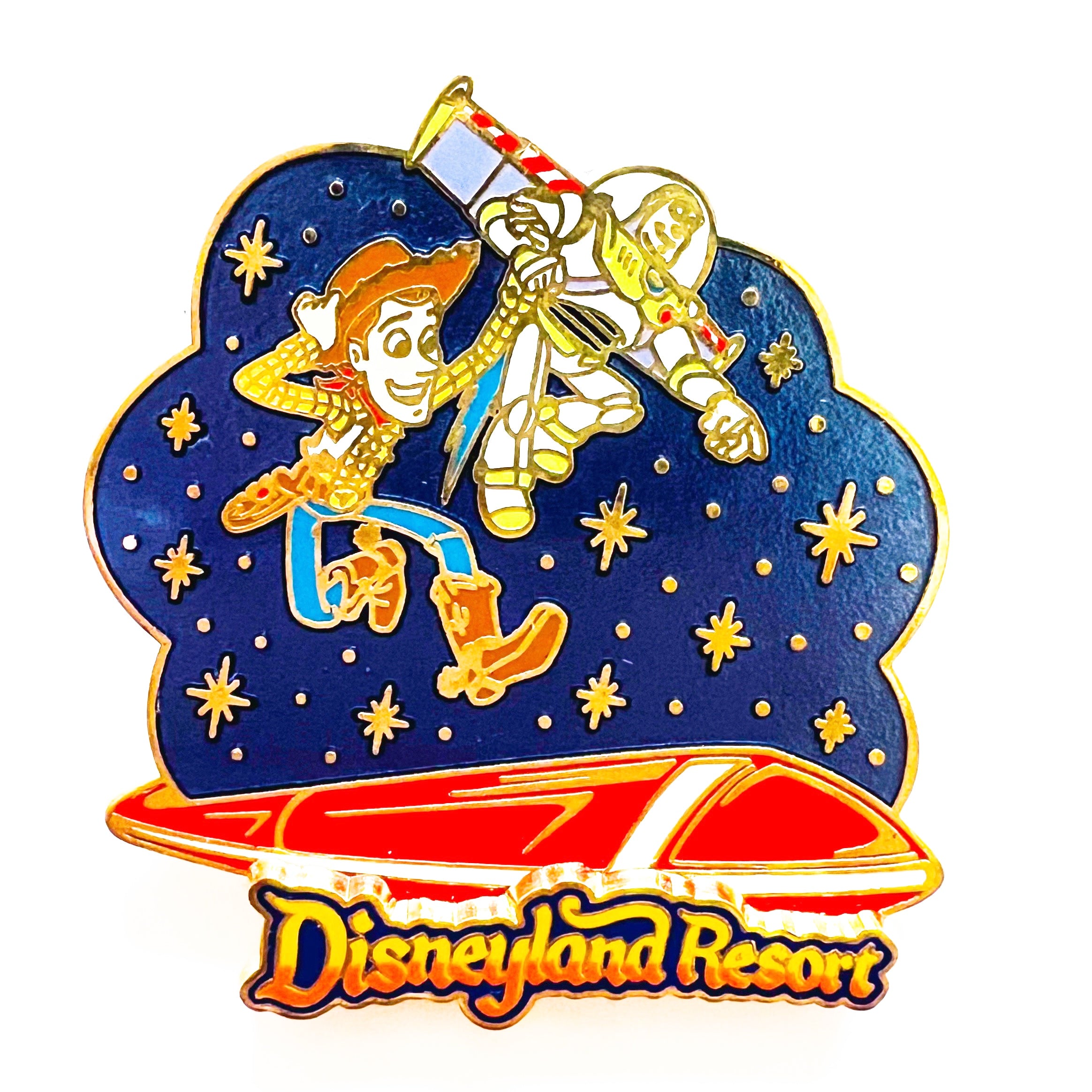 Disney DLR Disneyland Resort Buzz & Woody Red Monorail Pin – The