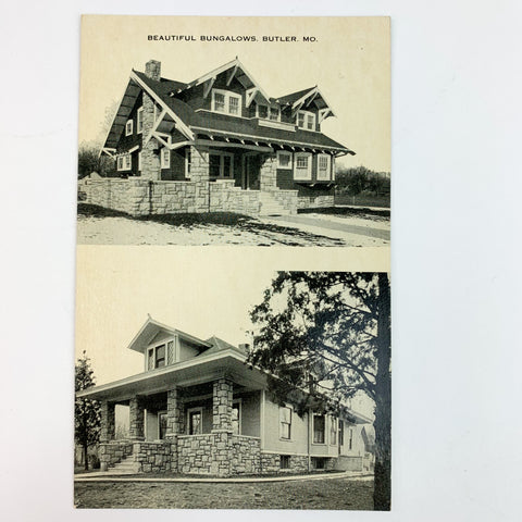 Beautiful Bungalows Butler Missouri Mo Postcard