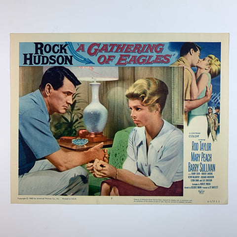 1963 A Gathering Of Eagles Rock Hudson Movie Lobby Card