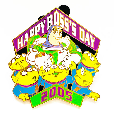 Disney WDW Cast Exclusive Happy Boss's Day Buzz Lightyear Aliens LE 1000 Pin