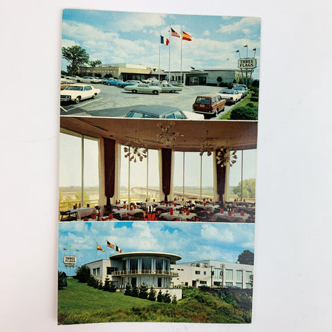 Three Flags Restaurant St Charles Missouri Postcard