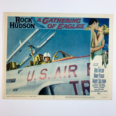 1963 A Gathering Of Eagles Rock Hudson Movie Lobby Card