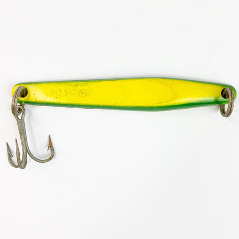 Vintage Metal Saltwater Fishing Yo HO HO  Yellow / Green Lure