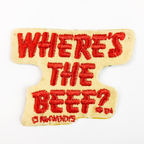 Vintage 1984 Wendy’s Where’s The Beef? Patch