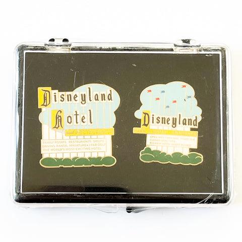 Disney DLR Cast Exclusive  Disneyland Marquee & Hotel Sign LE 2 Pin Set