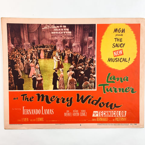 Vintage The Merry Widow MGM The Saucy Musical Lana Turner Lobby Card #6