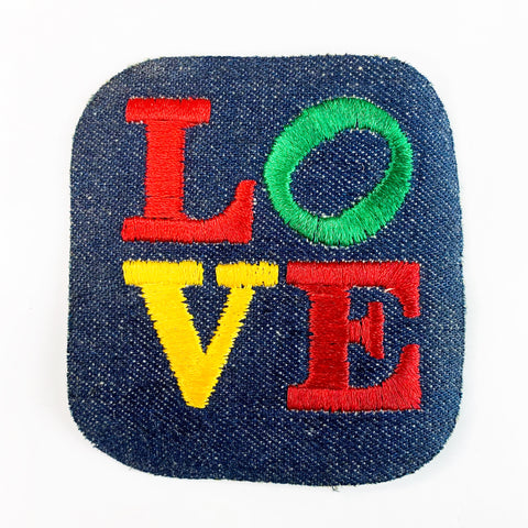 Vintage Love Denim Color Block Patch