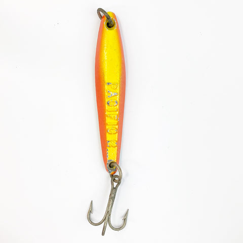 Vintage Metal Saltwater Fishing Pacific Yellow/ Orange Lure