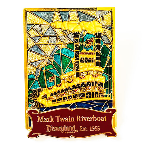 Disney Cast Exclusive Disneyland Mark Twain Riverboat Stained Glass Limited Edition 500 Pin