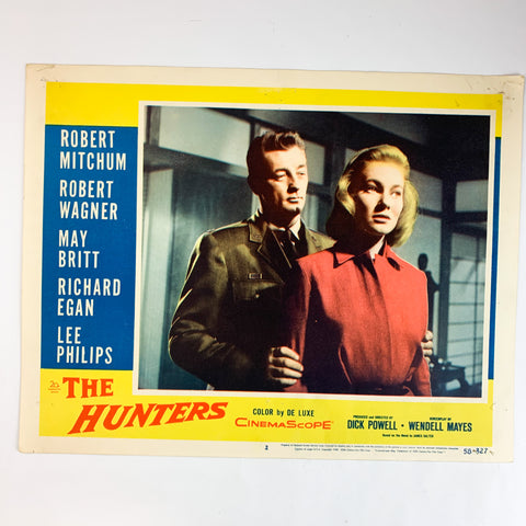 The Hunters 1958 CinemaScope Color by De Luxe Robert Mitchum #2 Lobby Card