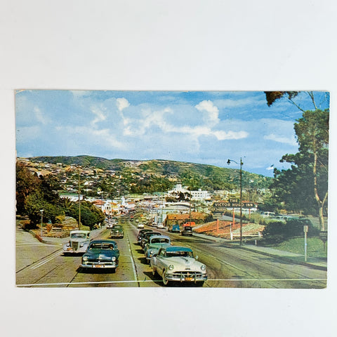 Laguna Beach California Pacific Coast Highway PCH Cars Postcard