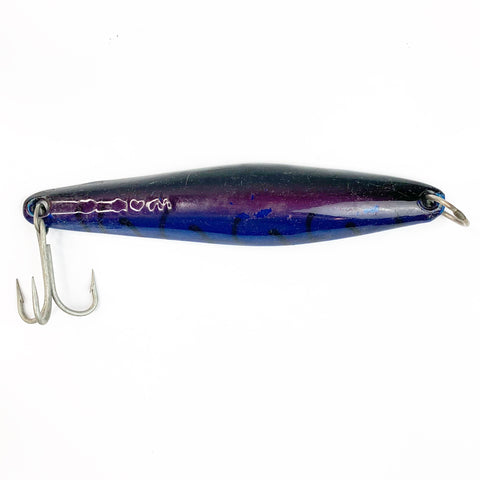 Vintage Metal Saltwater Fishing KC #2Z Blue/Purple Lure