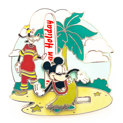 Disney Hawaiian Holiday Mickey and Goofy  HAVE A LAUGH! Limited Edition Pin