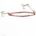 Vintage Metal Saltwater Fishing Straggler Red/Black White Double Hook Lure